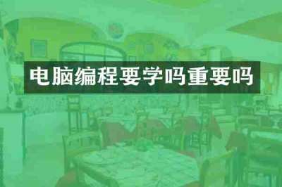 电脑编程要学吗重要吗