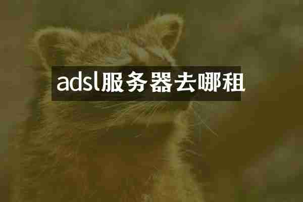 adsl服务器去哪租