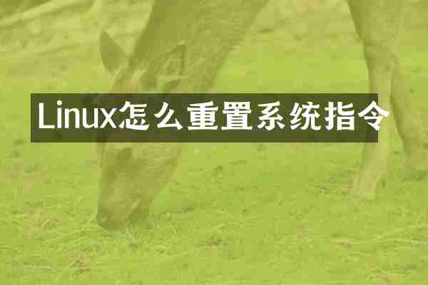 Linux怎么重置系统指令