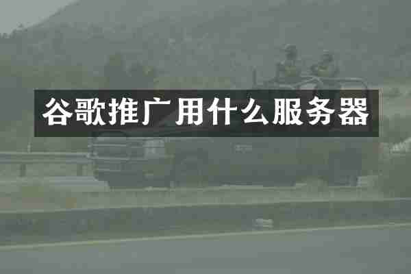 谷歌推广用什么服务器