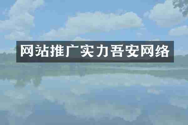 网站推广实力吾安网络