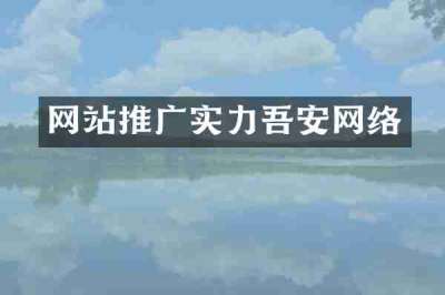 网站推广实力吾安网络