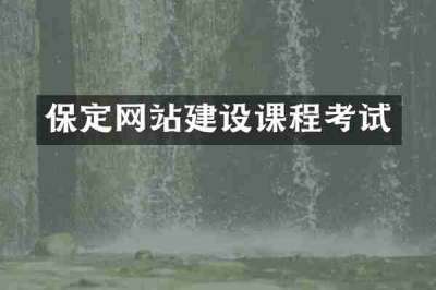 保定网站建设课程考试