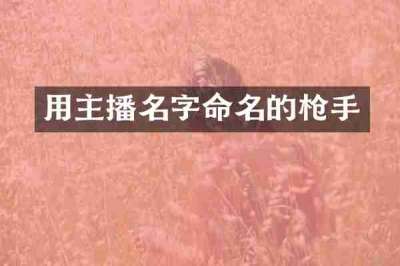 用主播名字命名的枪手