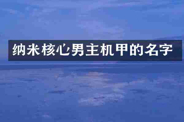 纳米核心男主机甲的名字