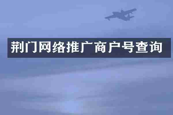 荆门网络推广商户号查询