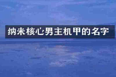 纳米核心男主机甲的名字