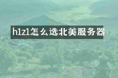 h1z1怎么选北美服务器