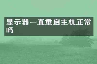 显示器一直重启主机正常吗