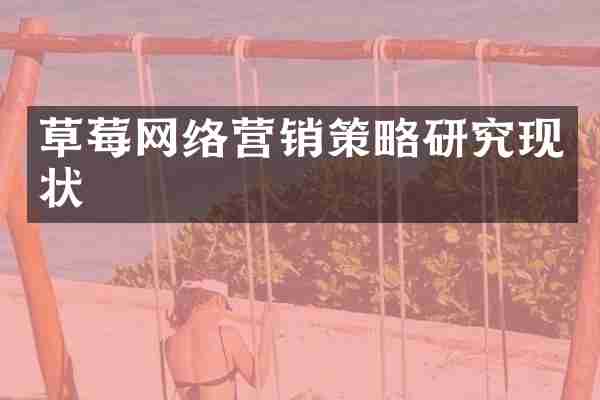 草莓网络营销策略研究现状