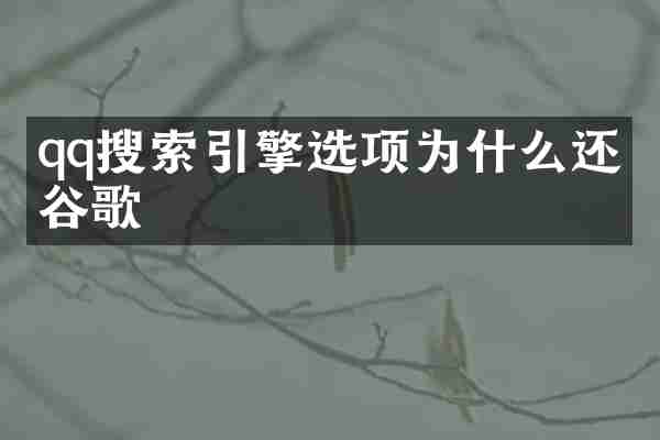 qq搜索引擎选项为什么还有谷歌