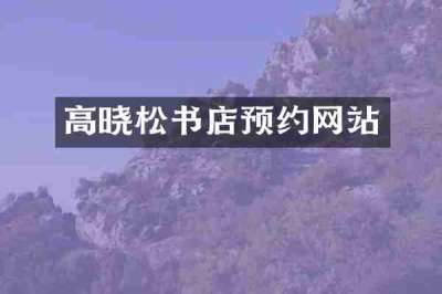 高晓松书店预约网站