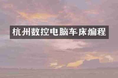 杭州数控电脑车床编程