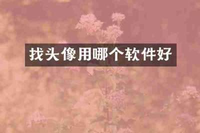 找头像用哪个软件好