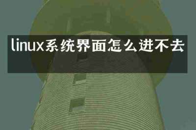 linux系统界面怎么进不去皮