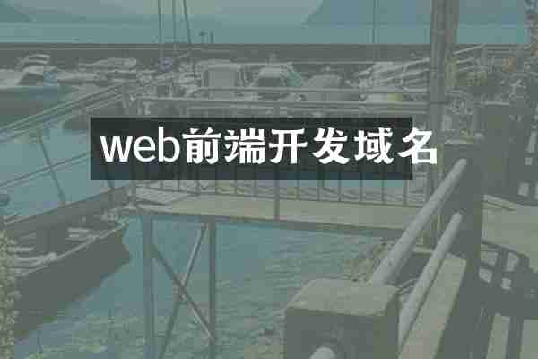 web前端开发域名