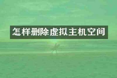 怎样删除虚拟主机空间