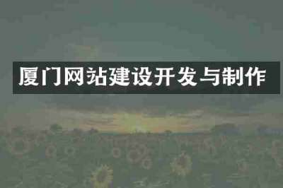 厦门网站建设开发与制作