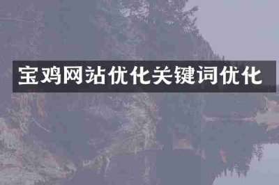 宝鸡网站优化关键词优化