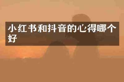 小红书和抖音的心得哪个好