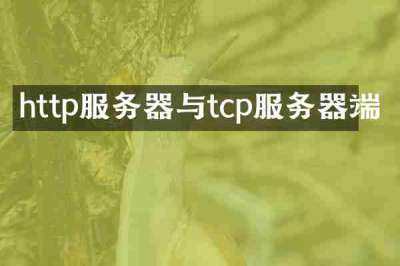 http服务器与tcp服务器端
