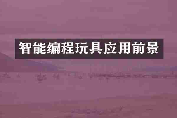 智能编程玩具应用前景
