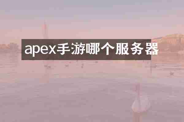 apex手游哪个服务器