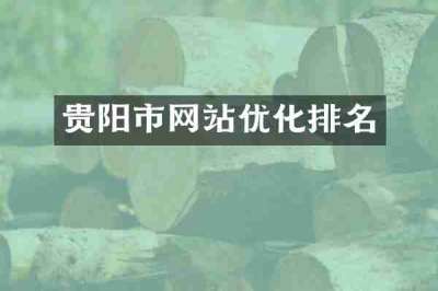 贵阳市网站优化排名