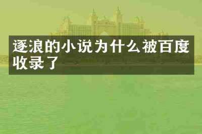 逐浪的小说为什么被百度收录了