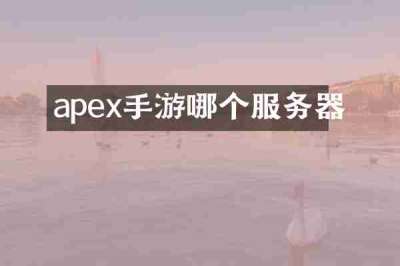 apex手游哪个服务器