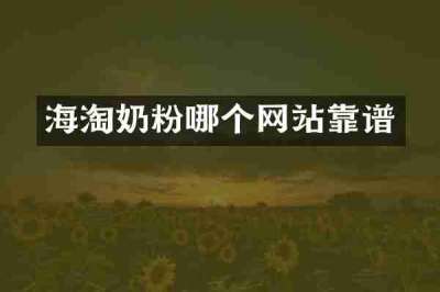 海淘奶粉哪个网站靠谱