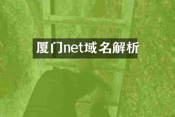 厦门net域名解析