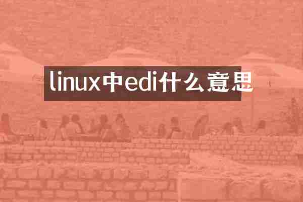 linux中edi什么意思
