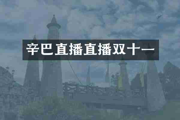辛巴直播直播双十一