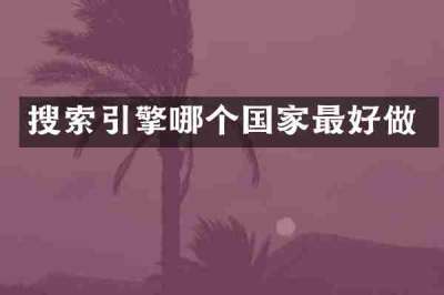 搜索引擎哪个国家最好做