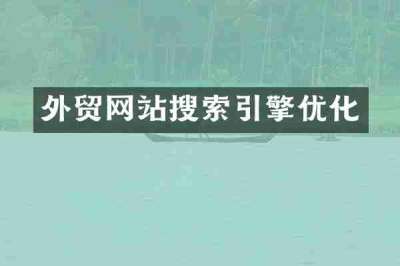 外贸网站搜索引擎优化