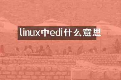 linux中edi什么意思