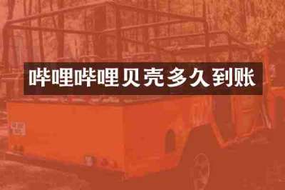 哔哩哔哩贝壳多久到账