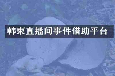 韩束直播间事件借助平台
