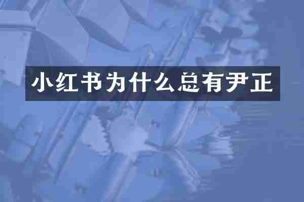 小红书为什么总有尹正