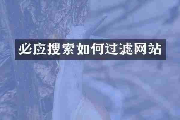 必应搜索如何过滤网站