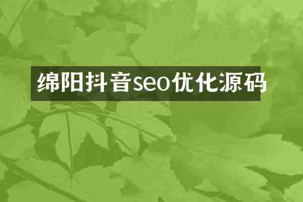 绵阳抖音seo优化源码