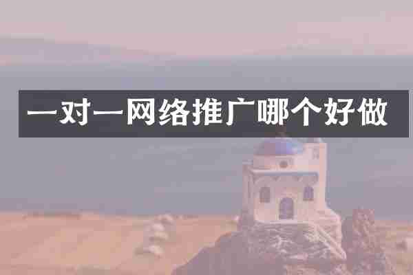 一对一网络推广哪个好做