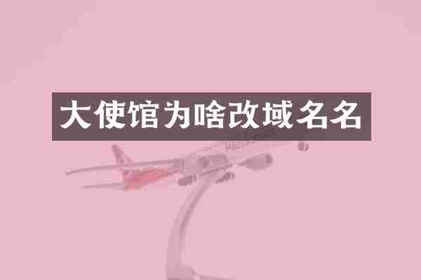 大使馆为啥改域名名