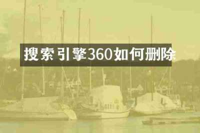 搜索引擎360如何删除