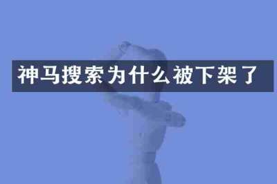 神马搜索为什么被下架了