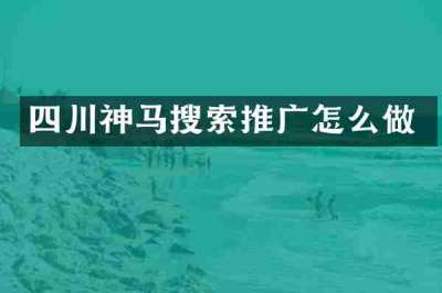 四川神马搜索推广怎么做