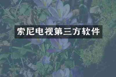 索尼电视第三方软件