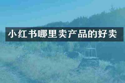小红书哪里卖产品的好卖