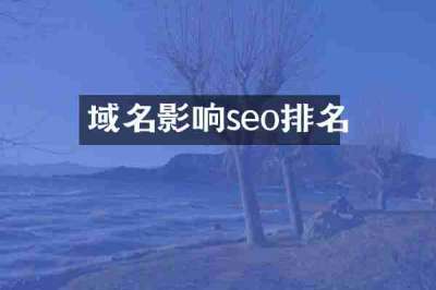 域名影响seo排名